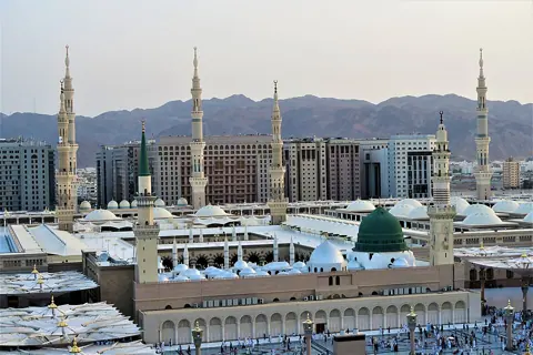 Madinah, Saudi Arabia — Al-Masjid An-Nabawi (Bird's Eye View)