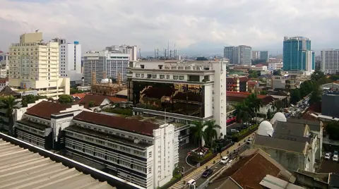 Bandung, Indonesia — Bandung View dari Gedung Wisma HSBC Asia Afrika 4