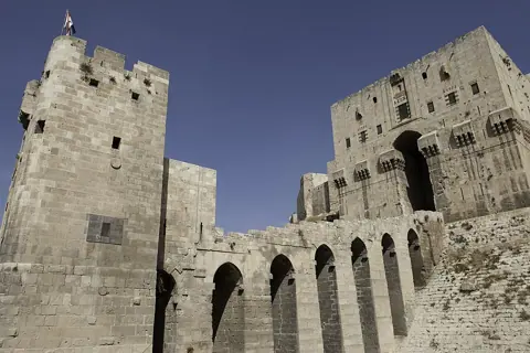 Aleppo, Syria — Aleppo Citadel entrance - seen from southeast 9933