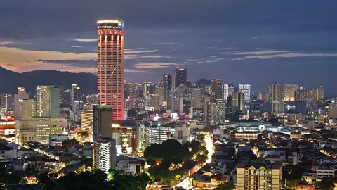 George Town, Malaysia — Skyline of George Town, Penang at night Nov2024-29-17