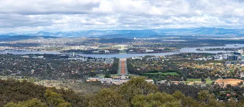 Canberra, Australia — Canberra panorama from Mount Ainslie
