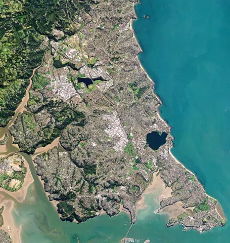 North Shore, New Zealand — Auckland, New Zealand by Planet Labs (cropped to North Shore)