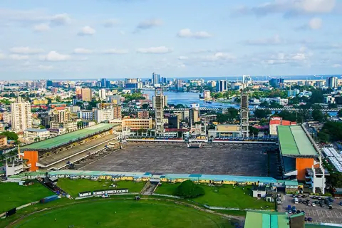 Lagos, Nigeria — Tafa Balewa Square (Onikan) in Lagos. Nigeria