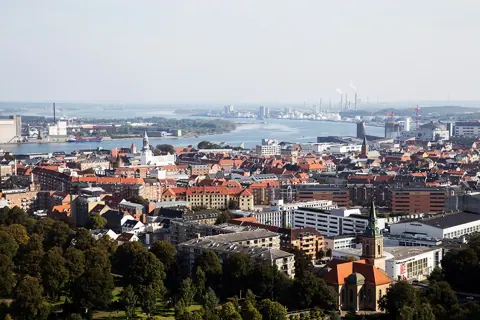 Aalborg, Denmark — Aalborg from the Aalborg tower