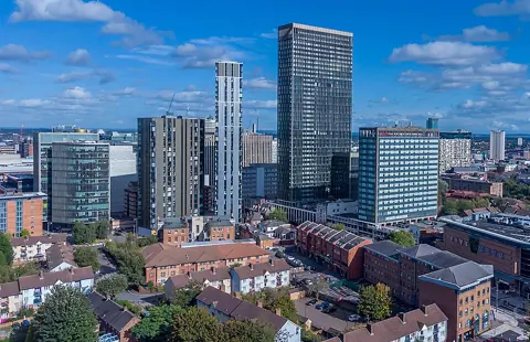 Birmingham, United Kingdom — Birmingham Skyline from the West