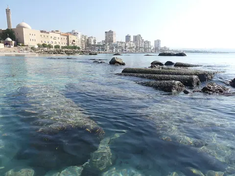 Tyre, Lebanon — SubmergedEgyptianHarbour TyreSour Lebanon RomanDeckert04112019