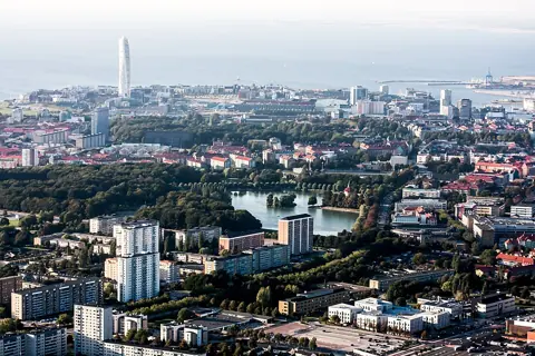 Malmö, Sweden — Malmö–flygbild 06 september 2014