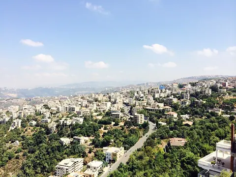 Aley, Lebanon — Panoramic view of Aley from Ras Ill Jabal by Kamil Chehayeb
