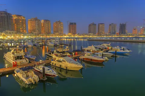 Doha, Qatar — The Pearl Marina in Nov 2013