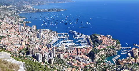 Monte-Carlo, Monaco — Panorama von Monaco-La Turbie