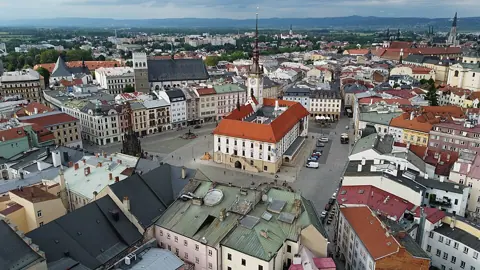 Olomouc, Czechia — Horní náměstí Olomouc, letecká fotografie 1
