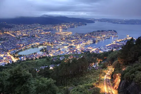 Bergen, Norway — Bergen panorama at night - panoramio (1)
