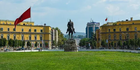 Tirana, Albania — Skanderbeg square tirana 2016