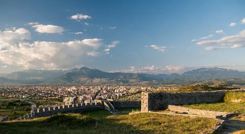 Shkodër, Albania — The City and the Prokletije from the castle