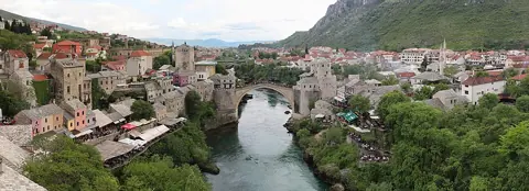 Mostar, Bosnia and Herzegovina — Stari Most viewed from North