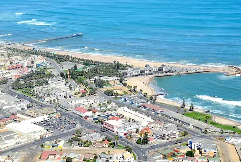 Swakopmund, Namibia — Mole, Jetty and Lighthouse Swakopmund, Namibia