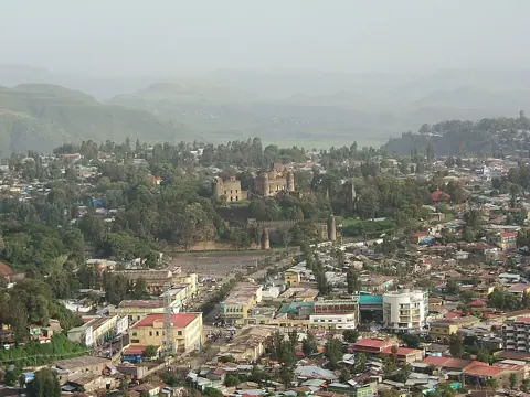 Gonder, Ethiopia — Gonder from the Goha hotel