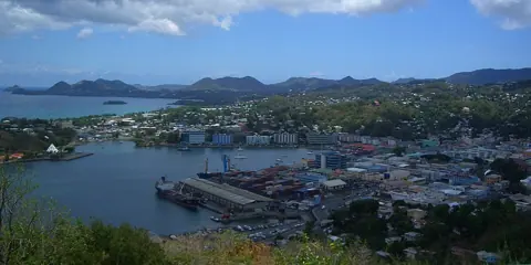 Castries, Saint Lucia — View of Castries Saint Lucia Day248bdriveb