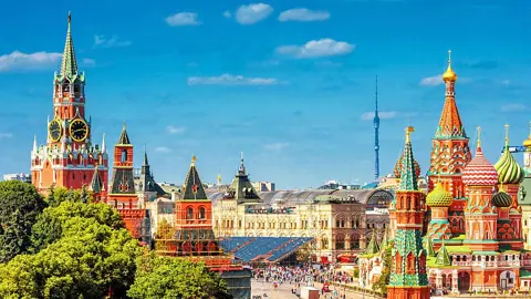 Moscow, Russia — Saint Basil's Cathedral and the Red Square