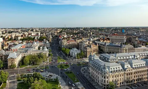 Bucharest, Romania — Bucharest University Square (cropped)