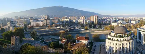Skopje, North Macedonia — Skopje view from Kale 3