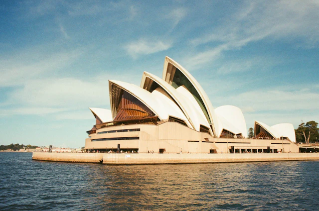 Sydney Opera House overlooking the harbor in Australia